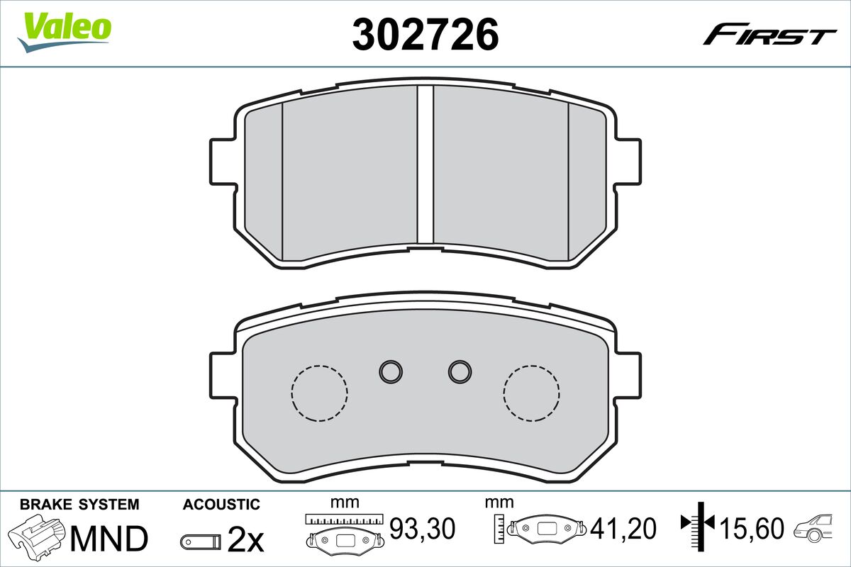 VALEO Fékbetét, mind 302726_VALEO